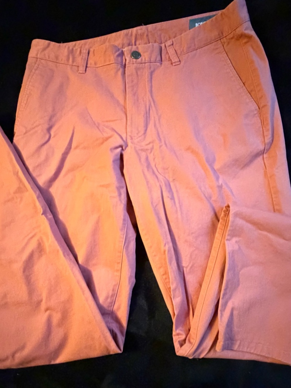 Bonobos men’s straight chino pants salmon color  size 34 x 34 golf casual - Picture 2 of 12